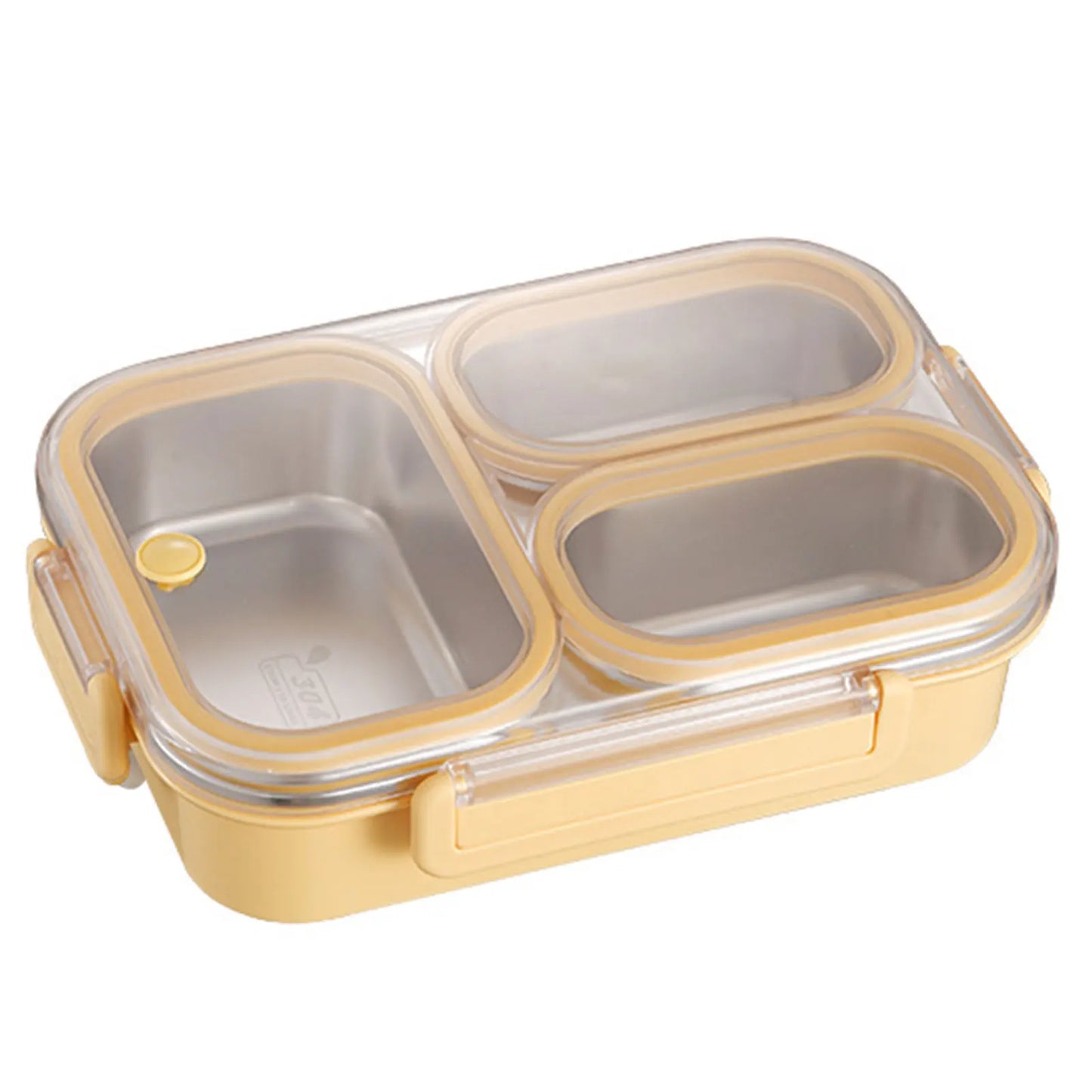 Stainless Steel Bento Lunch Box – 3 Compartments & Soup Cup