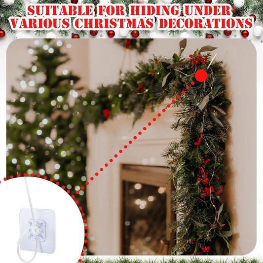 40-Pack Transparent Self Adhesive Hooks | No-Drill Wall Hangers Adhesive Wall Hooks Peaceful Pleasures Health and Wellness CN