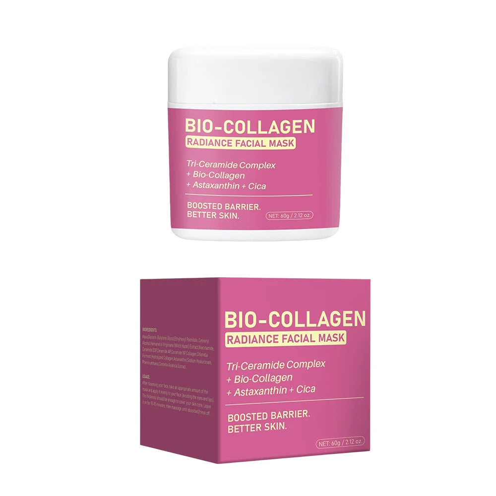 Bio-Collagen Radiance Facial Mask - Transformative Liquid Sheet Mask for Glass Skin - Instant Radiance,Improves Elasticity, 50ml Peaceful Pleasures Health and Wellness 50ml