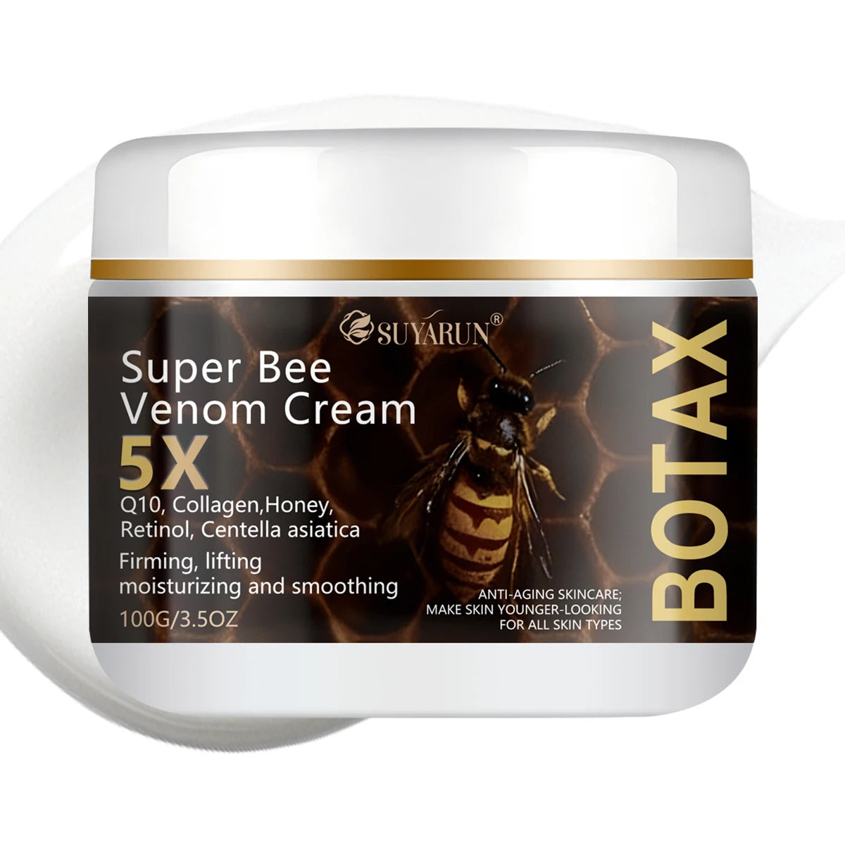 SUYARUN Super Bee Venom Botax Cream - Anti-Wrinkle, Firming & Hydrating Facial Treatment, For All Skin Types, Free Shipping. Peaceful Pleasures Health and Wellness 100g