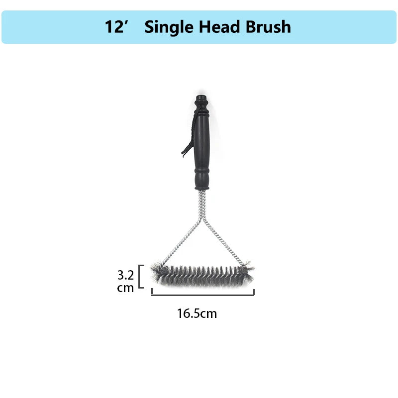 Stainless Steel Wire Grill Brush – BBQ & Stove Cleaner Grill Cleaning Brush Peaceful Pleasures Health and Wellness L