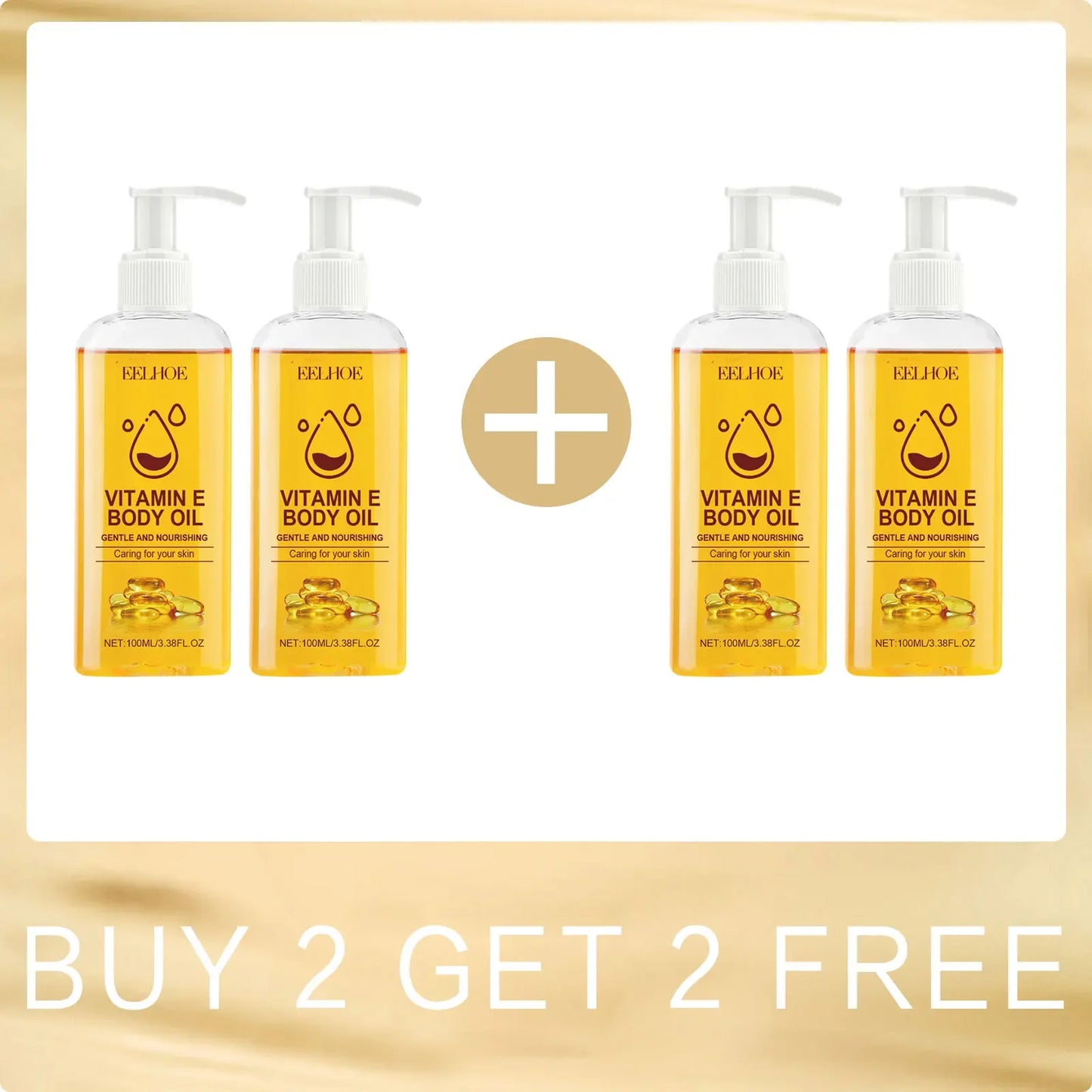 EELHOE Vitamin E Oil – Brightening & Moisturizing Body Oil Peaceful Pleasures Health and Wellness Buy 2 for 2 Free