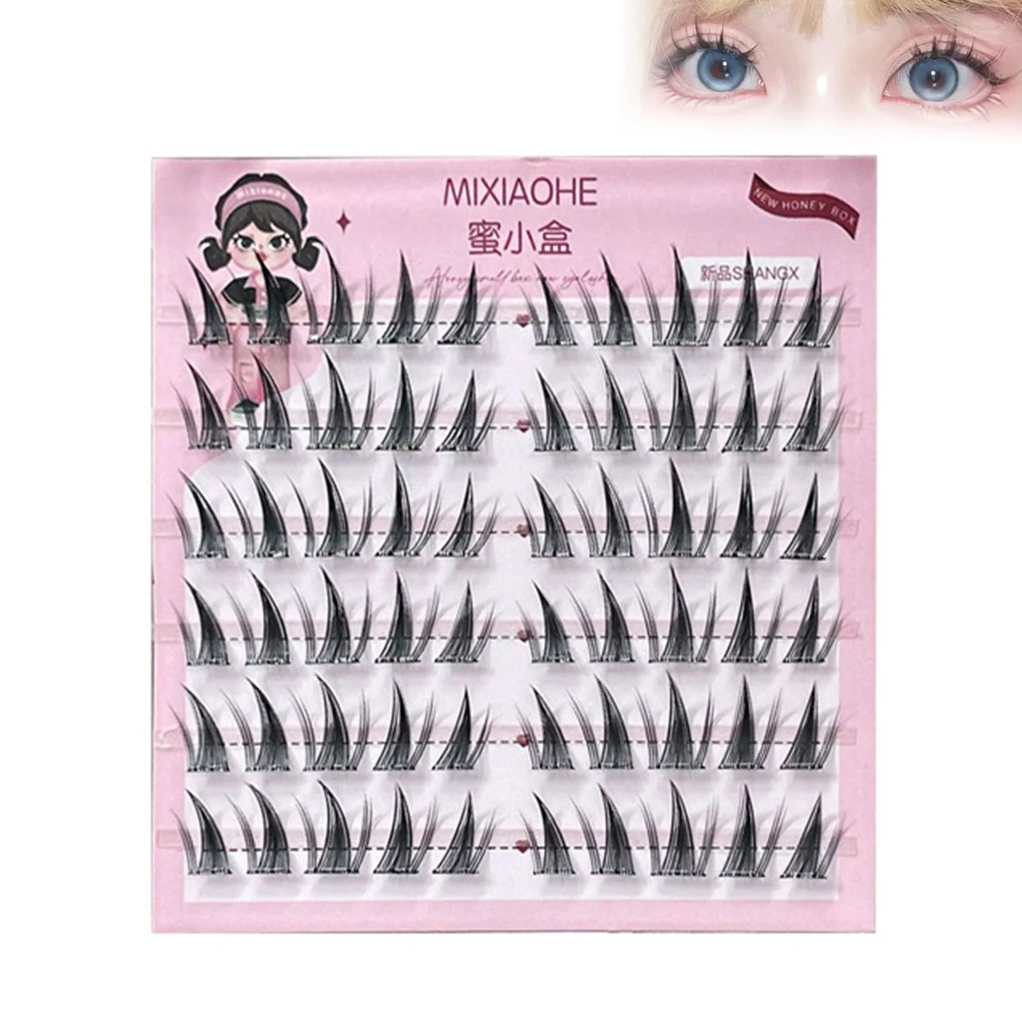 Self Adhesive Lash Clusters Eyelashes Doll Individual Lashes Extension Natural Cat Eye Manga False Eyelashes Cosplay Makeup Peaceful Pleasures Health and Wellness style 1