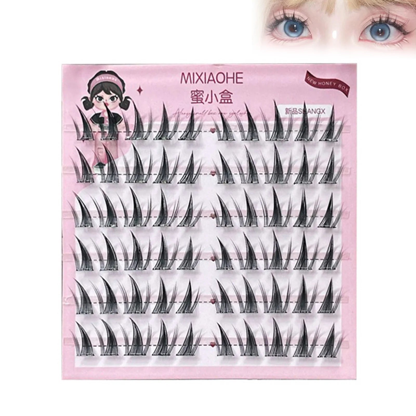 Self Adhesive Lash Clusters Eyelashes Doll Individual Lashes Extension Natural Cat Eye Manga False Eyelashes Cosplay Makeup Peaceful Pleasures Health and Wellness style 1