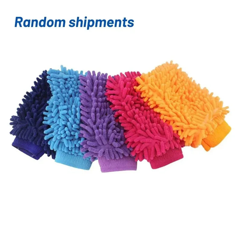 Car Wash Gloves Chenille Coral Fleece Gloves Washing Wiper Car Cleaning Towel Auto Dust Washer Mitt Car Cleaning Accessories Peaceful Pleasures Health and Wellness