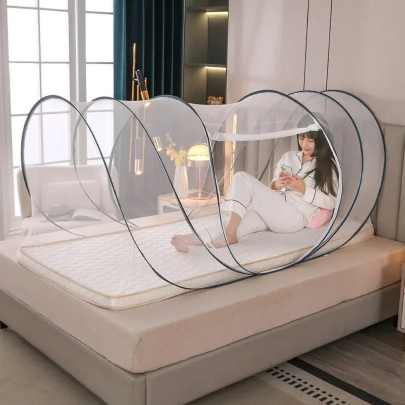 Portable Folding Travel Mosquito Net – Single Bed Screen Tent