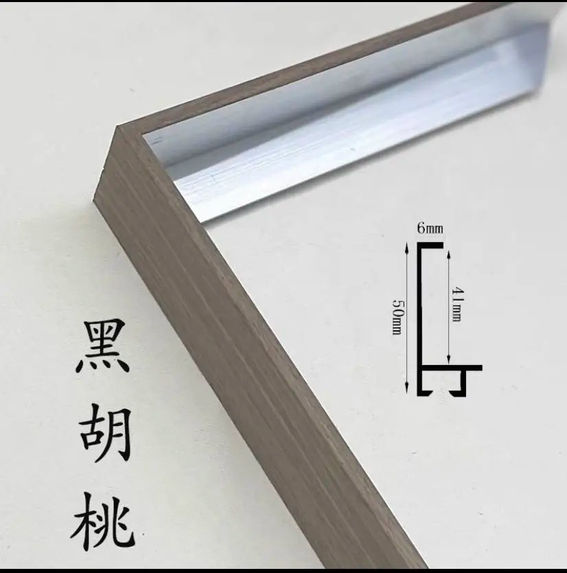 Customizable Large Size DIY Aluminum Alloy Wall Art Metal Photo Frame L Shape Modern High Grade Canvas Picture Frame Peaceful Pleasures Health and Wellness