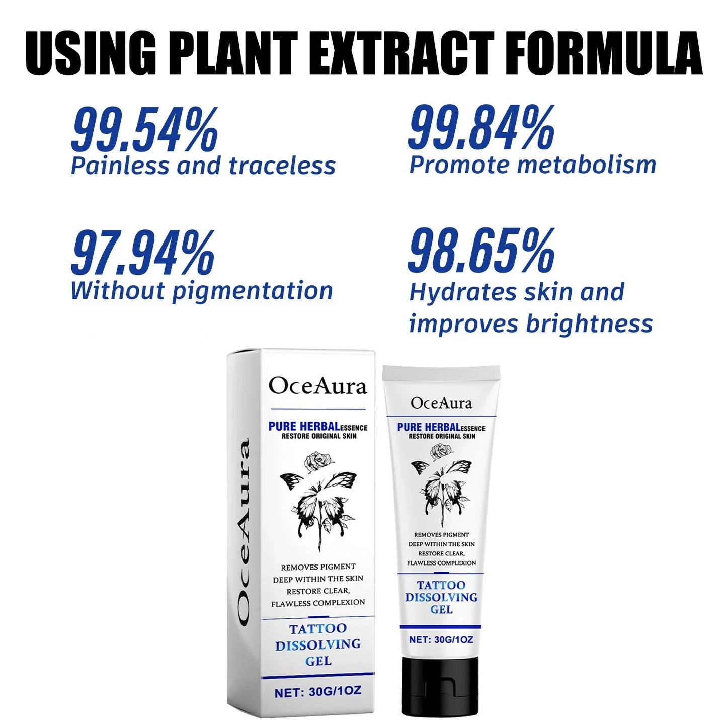 OceAura Tattoo Fading Gel – At-Home Ink Dissolving Cream