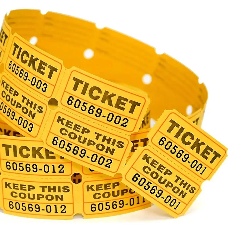 1000pcs Colorful Double Roll Raffle Tickets | Events & Carnivals