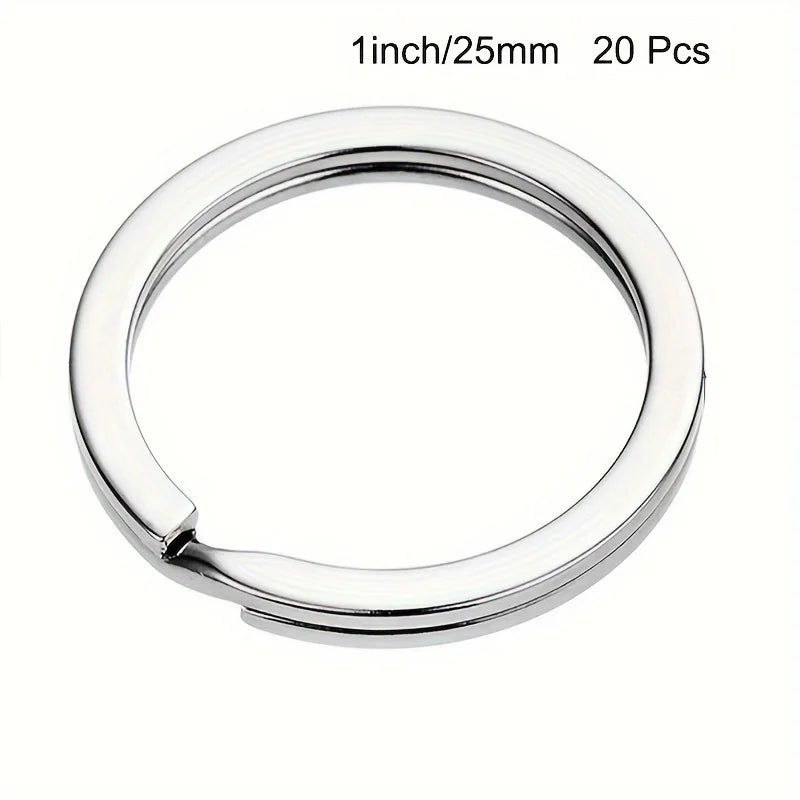 10 Split Key Rings Keyrings Bulk Flat Keychain Ring Home Car Keys Bag