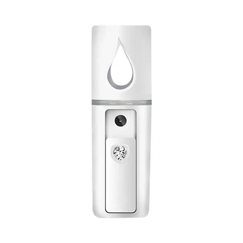 20ml USB Rechargeable Nano Facial Sprayer, Handheld Face Steamer & Humidifier for On-The-Go Hydrating Skin Care Peaceful Pleasures Health and Wellness White