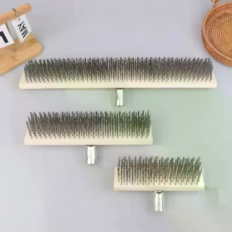 Heavy Duty Steel Wire Deck Brush Head 20cm 30cm 50cm