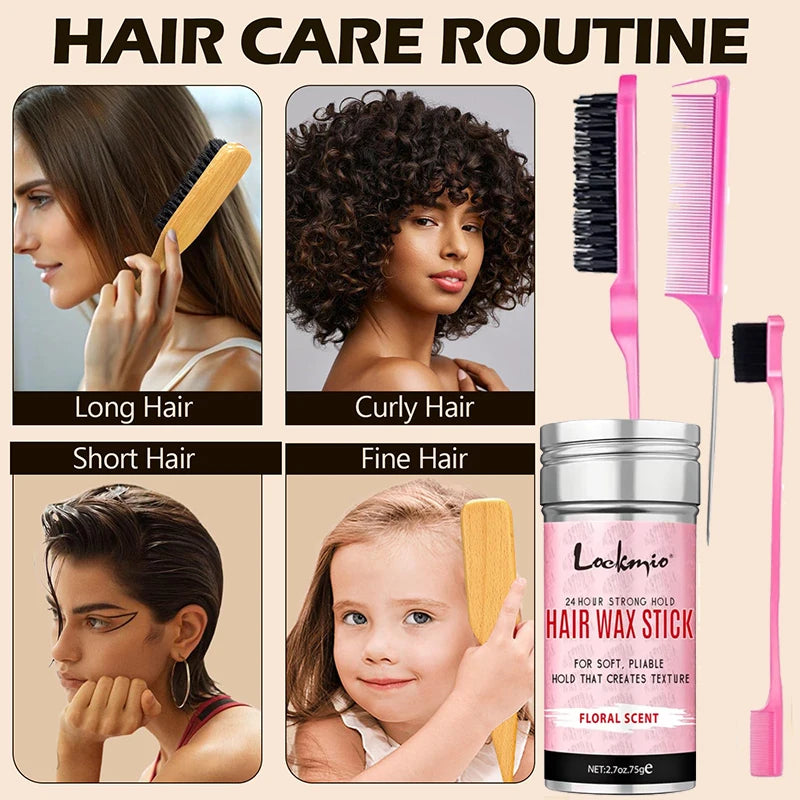 Professional Styling Wax for Women Anti-frizz Pomade Smoothing Broken Back Hair Mud Messy Hairs Control Wax Rod for Natural Wigs Peaceful Pleasures Health and Wellness