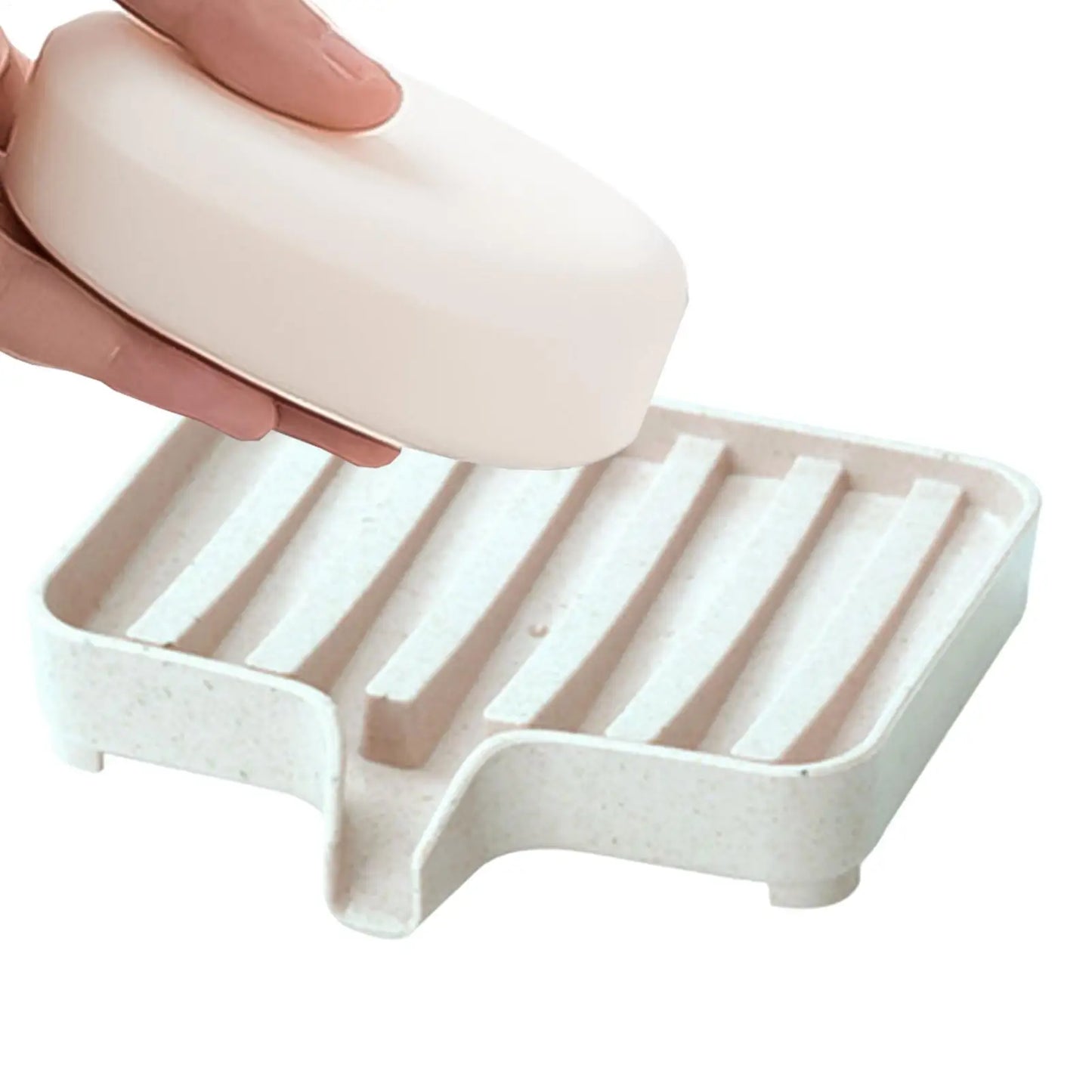 Eco-Friendly Soap Dish with Drain Tray | Bathroom Soap Holder