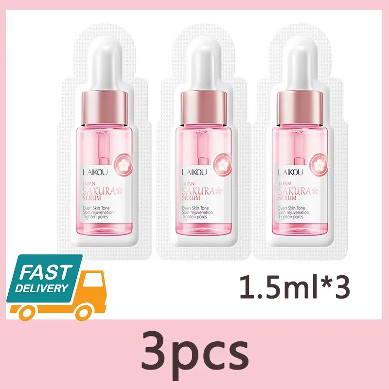 Sakura Whitening Face Cream Wrinkle Remover Fade Fine Lines Serum Firm Lift Shrink Pores Moisturizing Brighten Smooth Skin Care Peaceful Pleasures Health and Wellness 3pcs