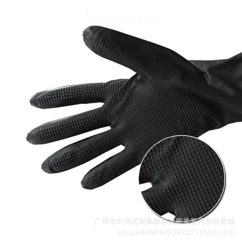 5pairs Dyed Hair Perm Curling Heat Resistant Waterproof Rubber Gloves for Salon Peaceful Pleasures Health and Wellness