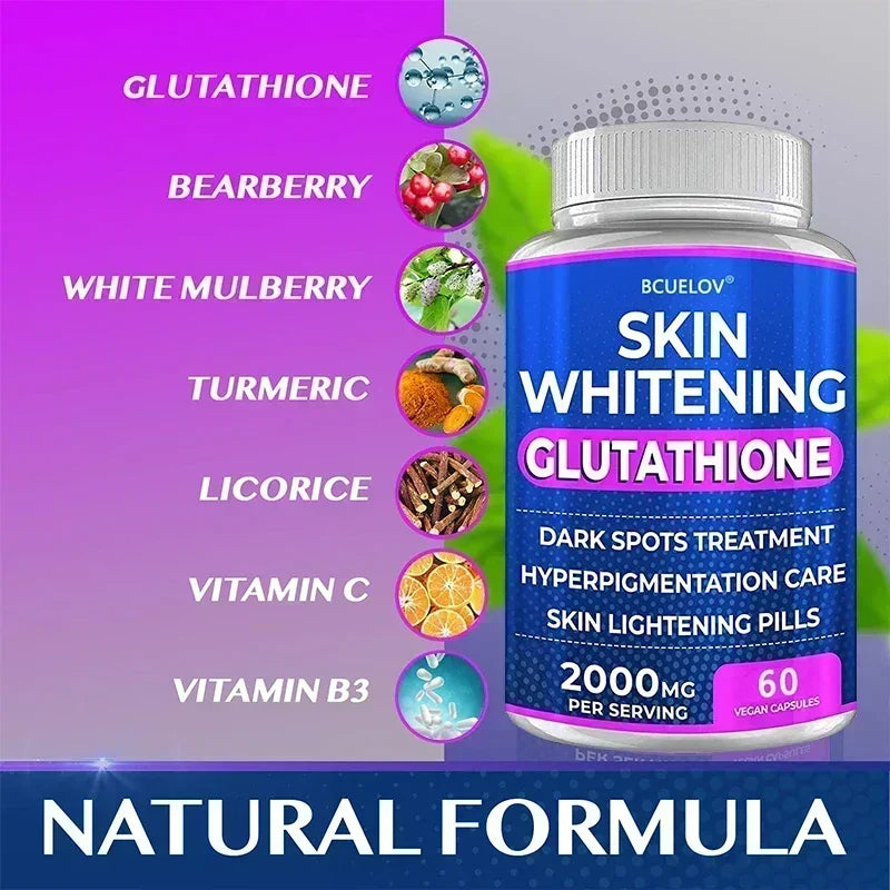 Bcuelov 2000mg Glutathione Supplement | Skin Whitening & Anti-Aging