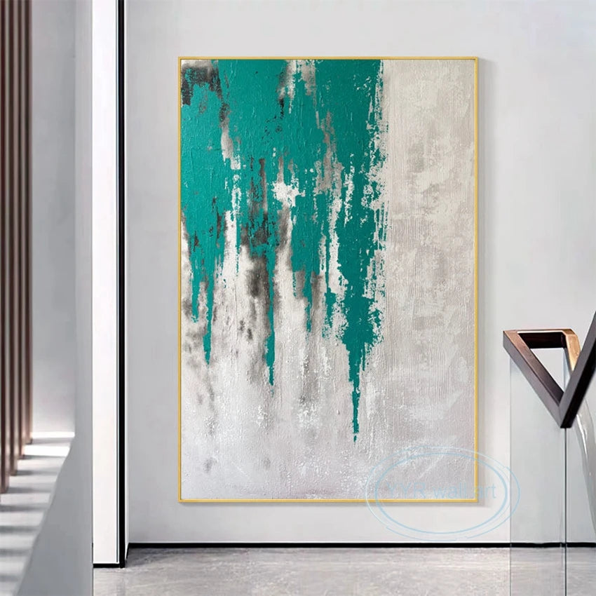 Nordic Abstract Hand-Painted Oil Painting Wall Art Canvas Abstract Canvas Painting Peaceful Pleasures Health and Wellness