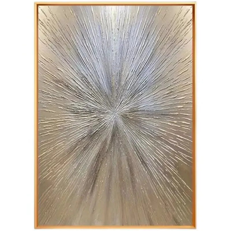 Golden Lines Decoration Painting, Abstract Texture Hanging Painting, Modern Sofa Background Wall Decoration, Living Room Bedroom Peaceful Pleasures Health and Wellness