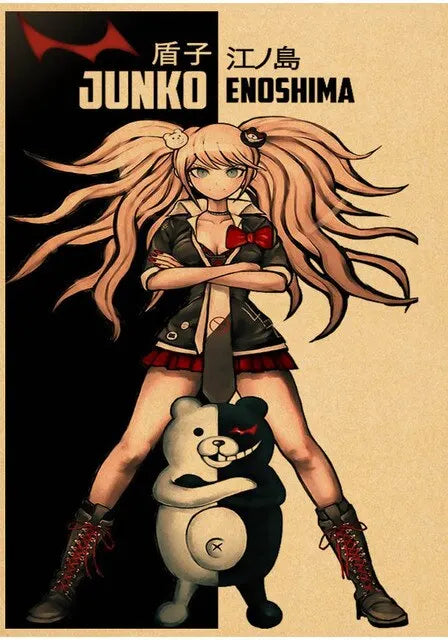 Kyouko Kirigiri Danganronpa Canvas Wall Art Classic Japanese Anime Character Kraft Poster for Children Bedroom Home Decoration Peaceful Pleasures Health and Wellness 35 50x70cm Unframed