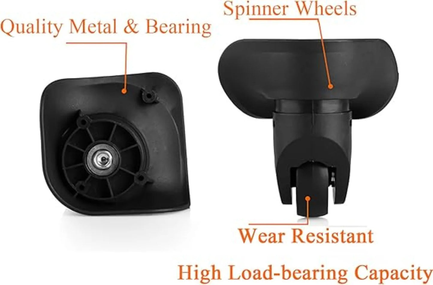 Replacement Luggage Wheels – DIY Suitcase Repair (1 Pair)
