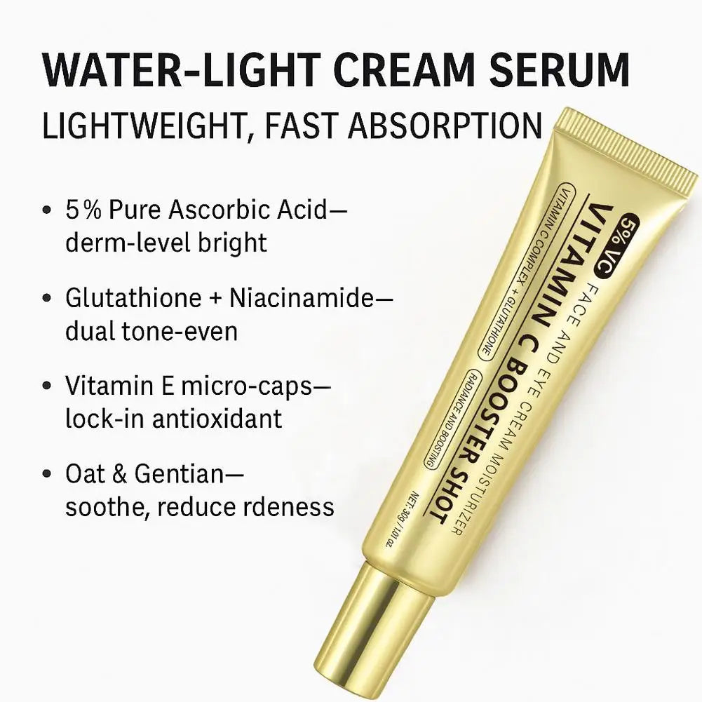 Vitamin C Booster Serum Glutathione Niacinamide V E Brightening Firming Moisturizer Hydrating Lightweight Serum for Face Care Peaceful Pleasures Health and Wellness