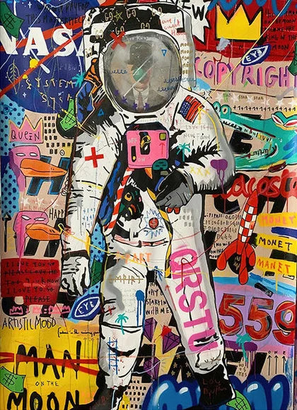 Abstract Graffiti Street Art Funny Famous Canvas Painting Posters and Print Wall Art Pictures For Living Room Home Decor Cuadros Peaceful Pleasures Health and Wellness A14 30X40CM