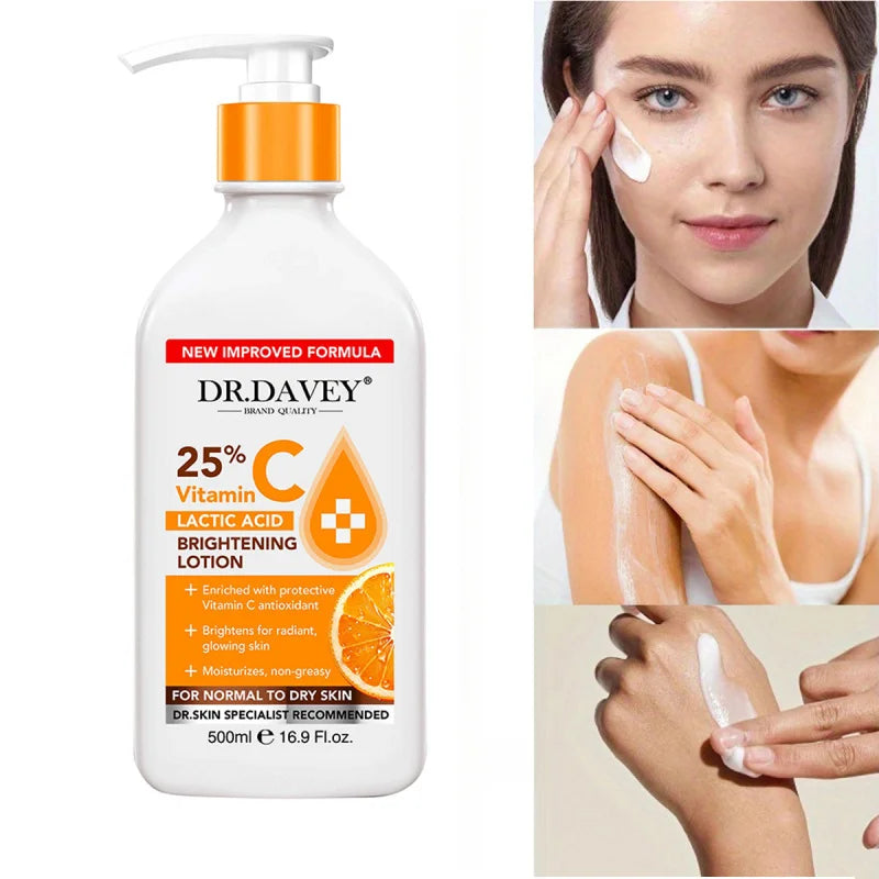 500ml Vitamin C Body lotion Large-capacity moisturizing beautifying with long-lasting fragrance, refreshing non-greasy Peaceful Pleasures Health and Wellness