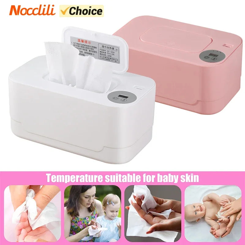 Portable Baby Wipe Warmer with LED Display, USB Charging & Auto Dispenser for Home and Car Use Peaceful Pleasures Health and Wellness
