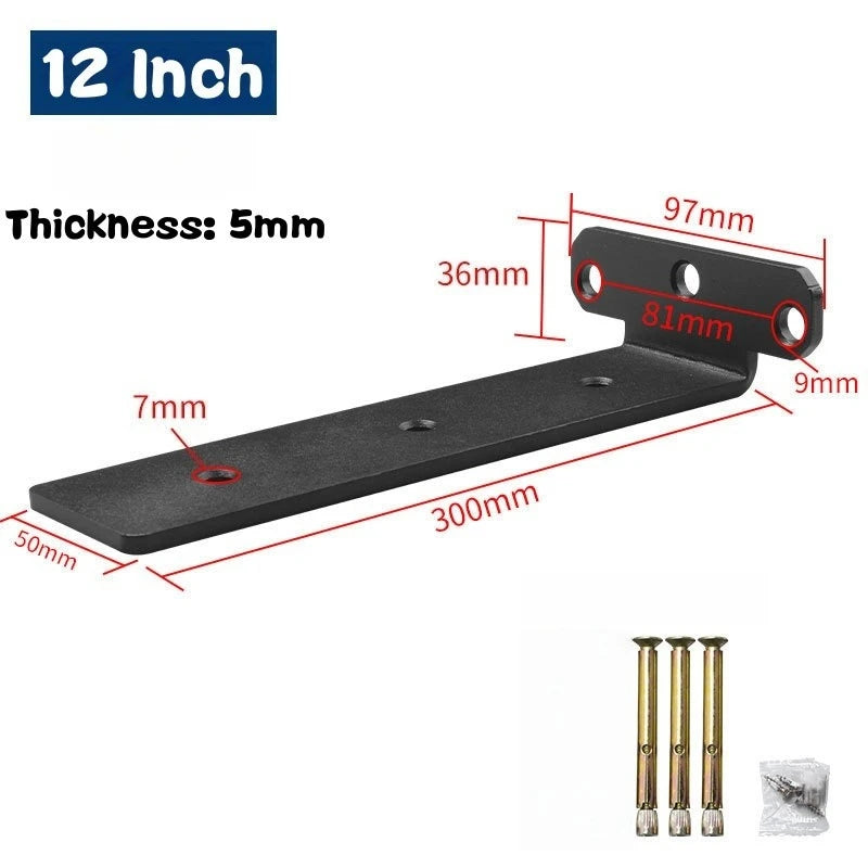 2PCS Heavy Duty Suspended Tripod Brackets,400kg Bearing,Floating Shelf Support Brackets,Hidden Wall Fixed Partition Storage Rack Peaceful Pleasures Health and Wellness 2PCS 12 Inch