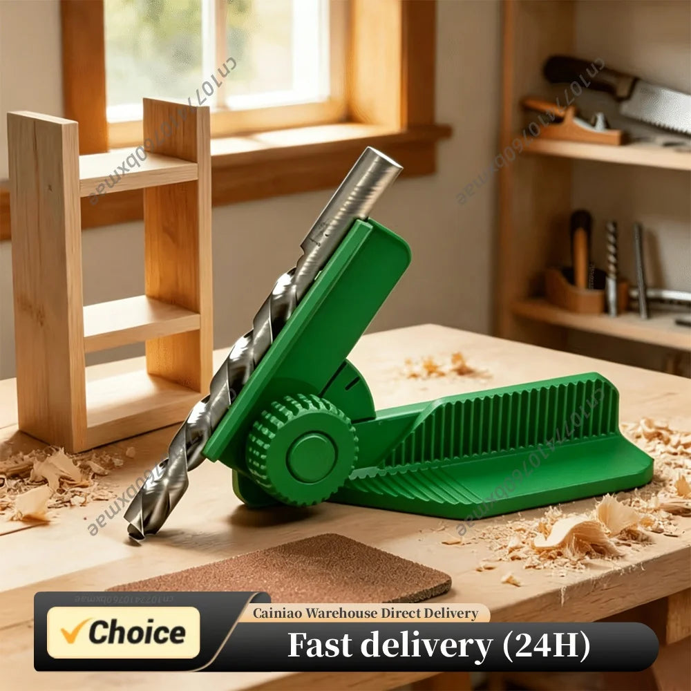 Handheld Drill Locator 0/30/45/60/90 Degree Precise Positioning 5 Angle Adjustable Drilling Guide 3D Printed for Woodworkers Peaceful Pleasures Health and Wellness