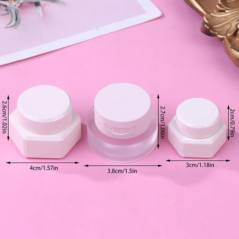 2/3/5g Hexagonal Nail Patting Gel Jar Flip Cover Nail Polish Holder Case Packaging Box Manicure Organizer Cosmetic Container Peaceful Pleasures Health and Wellness