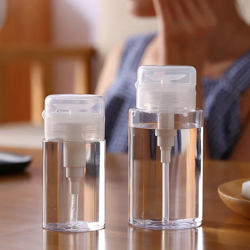 Refillable Press Pump Bottles 100/150/180ml | Nail & Makeup Refillable Pump Bottle Peaceful Pleasures Health and Wellness