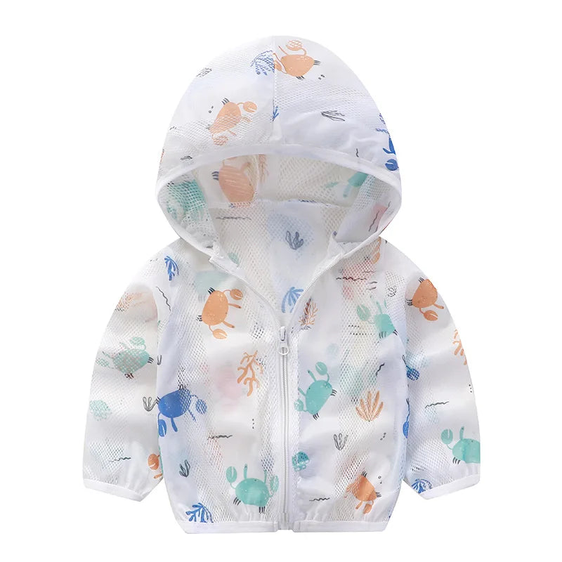 Kids Hooded Sun Protection Jacket | Baby Boys & Girls Ages 1–3