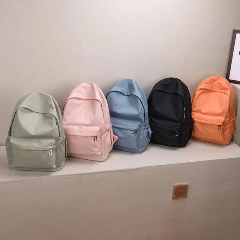 Fashion Backpacks for Women Knapsack Solid Color Student Casual Large Capacity School Rucksacks Ladies Shoulder Backpack Peaceful Pleasures Health and Wellness