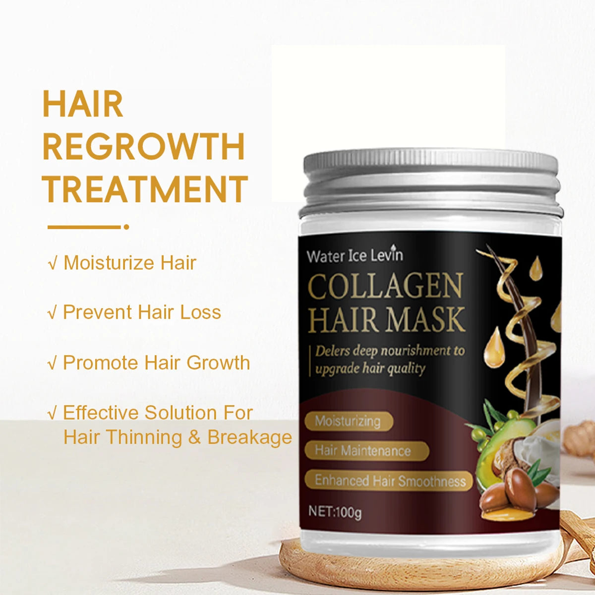 Collagen Hair Mask with Argan & Coconut Oil | Deep Nourishment