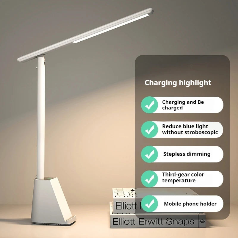 15W Wireless Quick-Charging Desk Light Eye-Protecting LED Folding Plug-in Intelligent Desk Lamp For Work And Study Table Lamps Peaceful Pleasures Health and Wellness Charging model