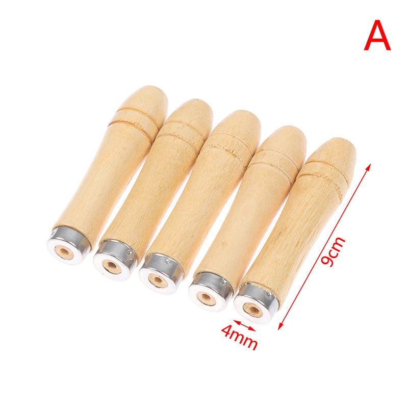 5Pcs/set 9/11cm Wooden File Handle Wood Rasp Woodworking Polishing Rust Proof Filing Tools Replacement Wooden File Handle Peaceful Pleasures Health and Wellness 9cm
