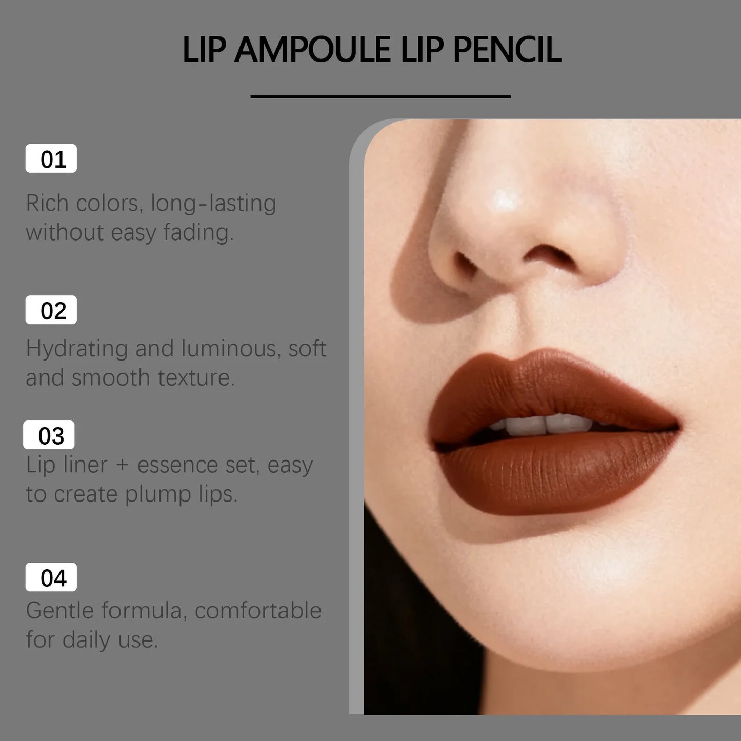 Waterproof Matte Lipliner Pencil Set Long Lasting Non Drying Perfec Lining Filling Lips Moisturizing Plump Lip Color Lip Care Peaceful Pleasures Health and Wellness