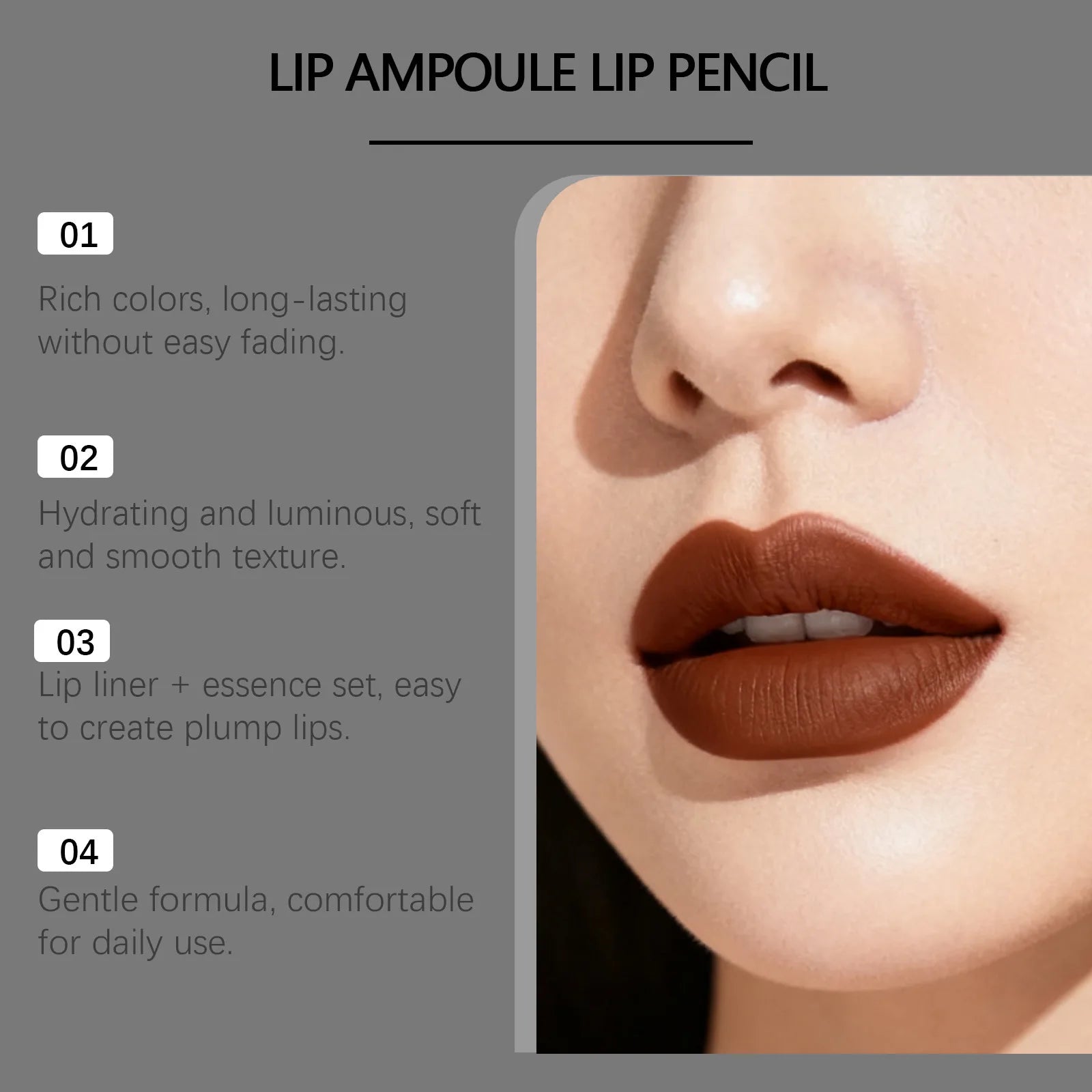 Waterproof Matte Lipliner Pencil Set Long Lasting Non Drying Perfec Lining Filling Lips Moisturizing Plump Lip Color Lip Care Peaceful Pleasures Health and Wellness