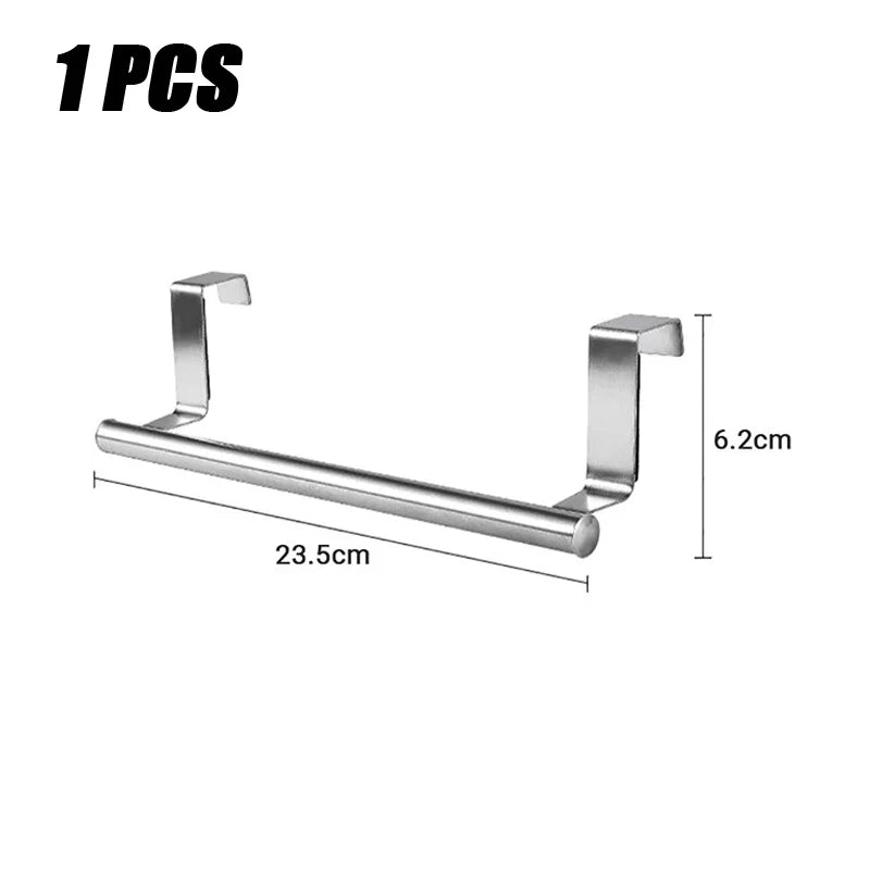 Stainless Steel Cabinet Door Towel Bar Rack | 1 or 2 Pack