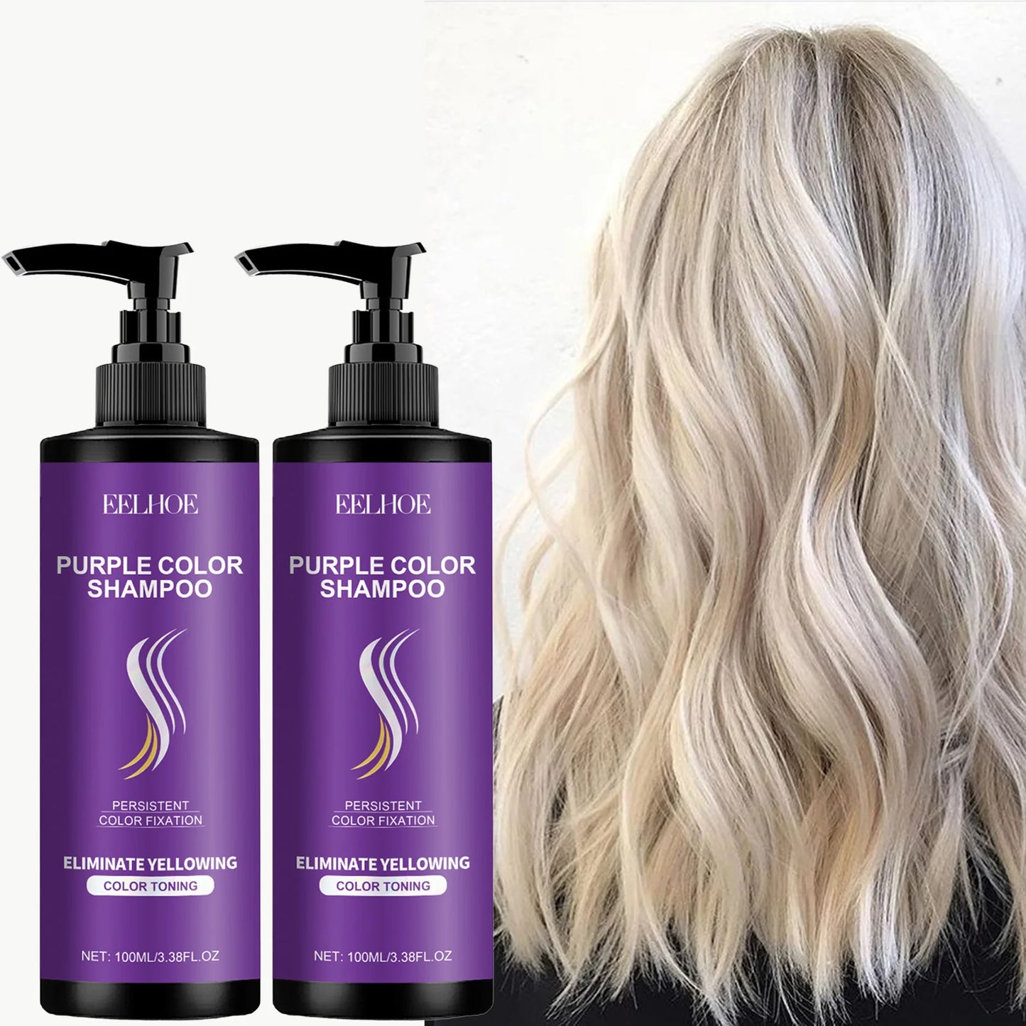 Eelhoe Purple Shampoo – Anti-Brass Toning for Blonde & Gray