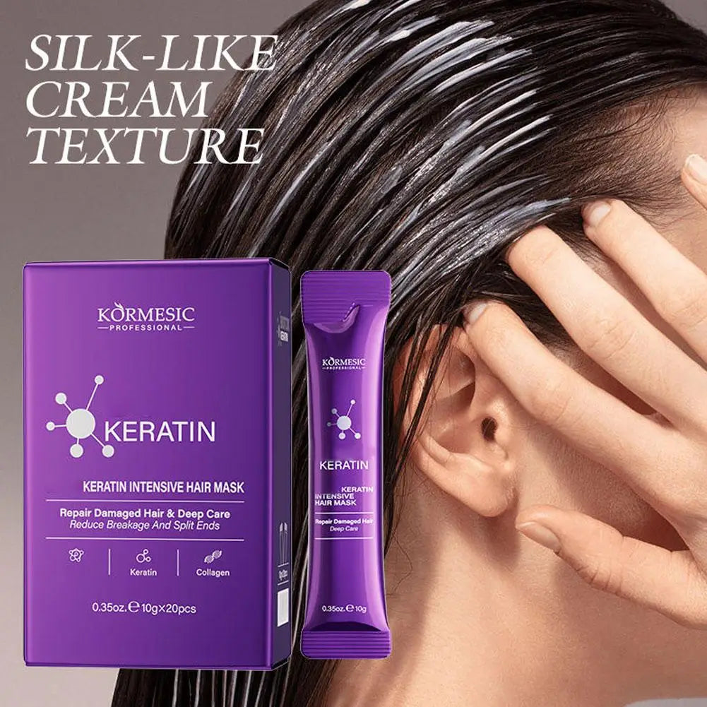 Keratin Hair Mask 20pcs – Smooth, Shiny & Frizz-Free Hair