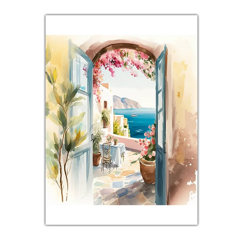 Coastal Scenery Nordic Canvas Wall Art – Beachy Room Decor Canvas Wall Art Peaceful Pleasures Health and Wellness 06 15x20cm No Frame China Mainland