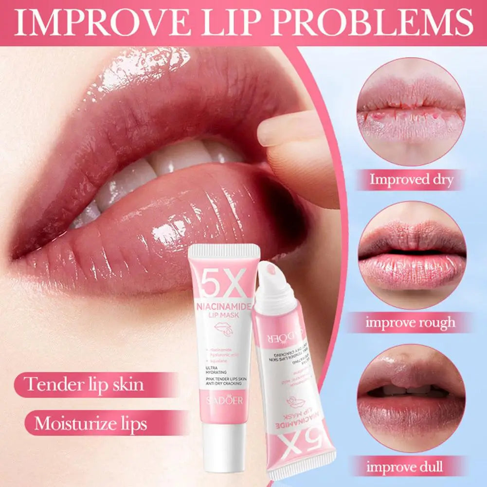SADOER 5X Niacinamide Lip Mask – Hydrating Exfoliating Balm