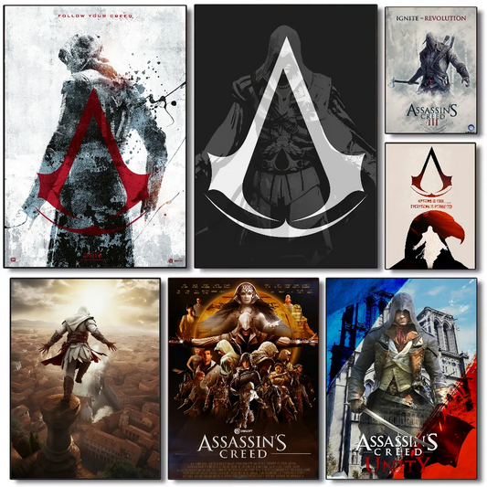Assassin's Creed HD Poster Waterproof PVC Wall Art Decor Wall Art Poster Peaceful Pleasures Health and Wellness