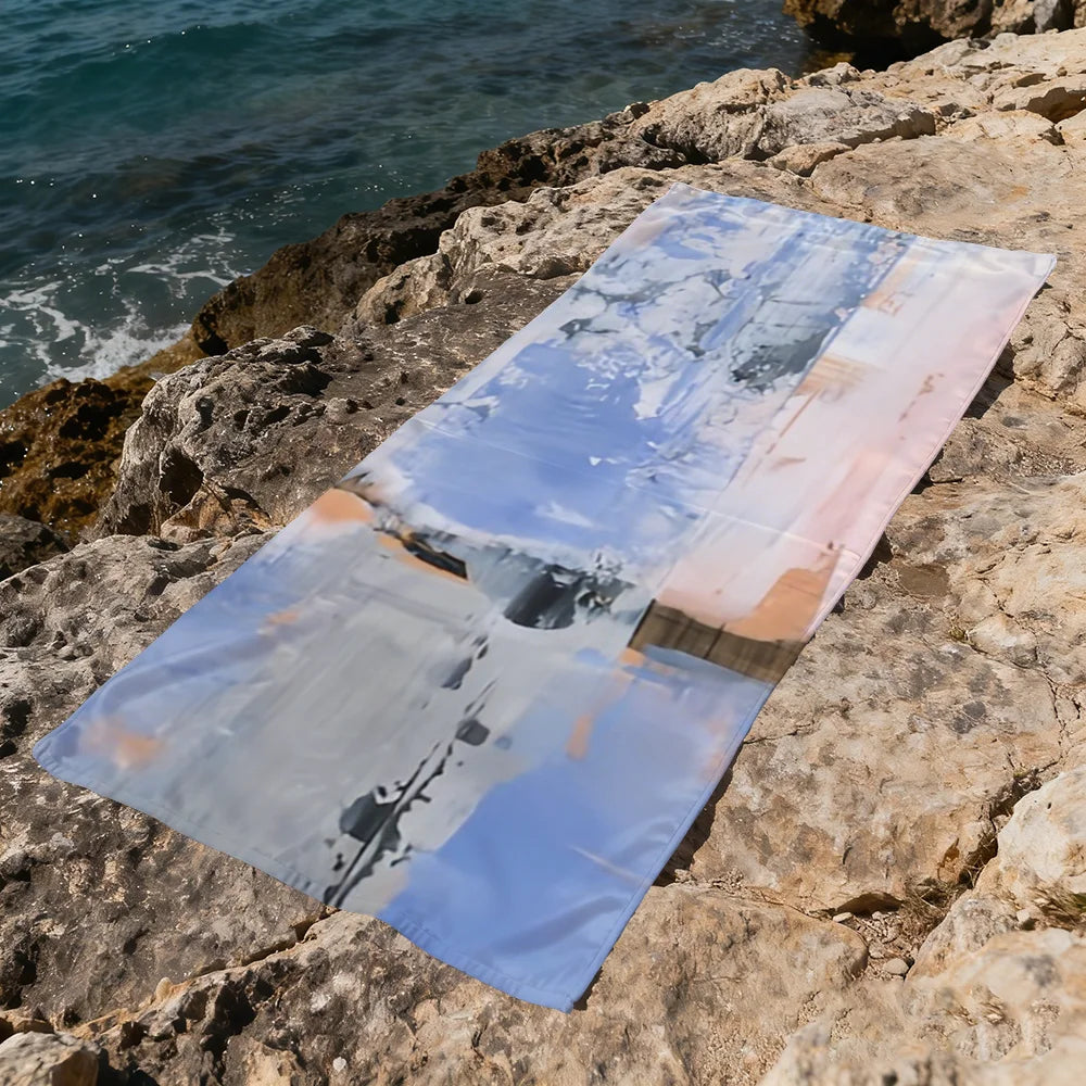 Quick-Dry Cushion Pattern Beach Towel | Soft, Lightweight Quick-Dry Beach Towel Peaceful Pleasures Health and Wellness