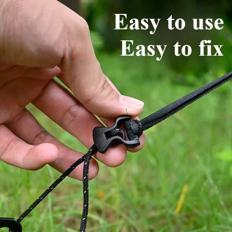 10-Pack Tent Guyline Tensioners | Cord Rope Tighteners for Camping Guyline Tensioners Peaceful Pleasures Health and Wellness