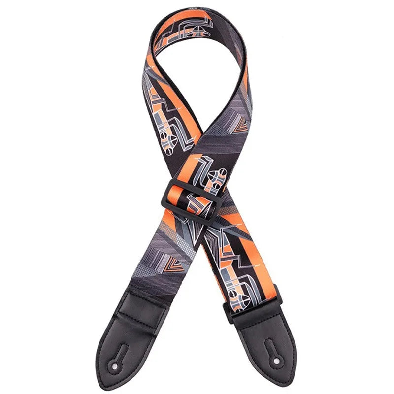 Fashion Colorful Guitar Strap Printed Adjustable Belt Crossbody