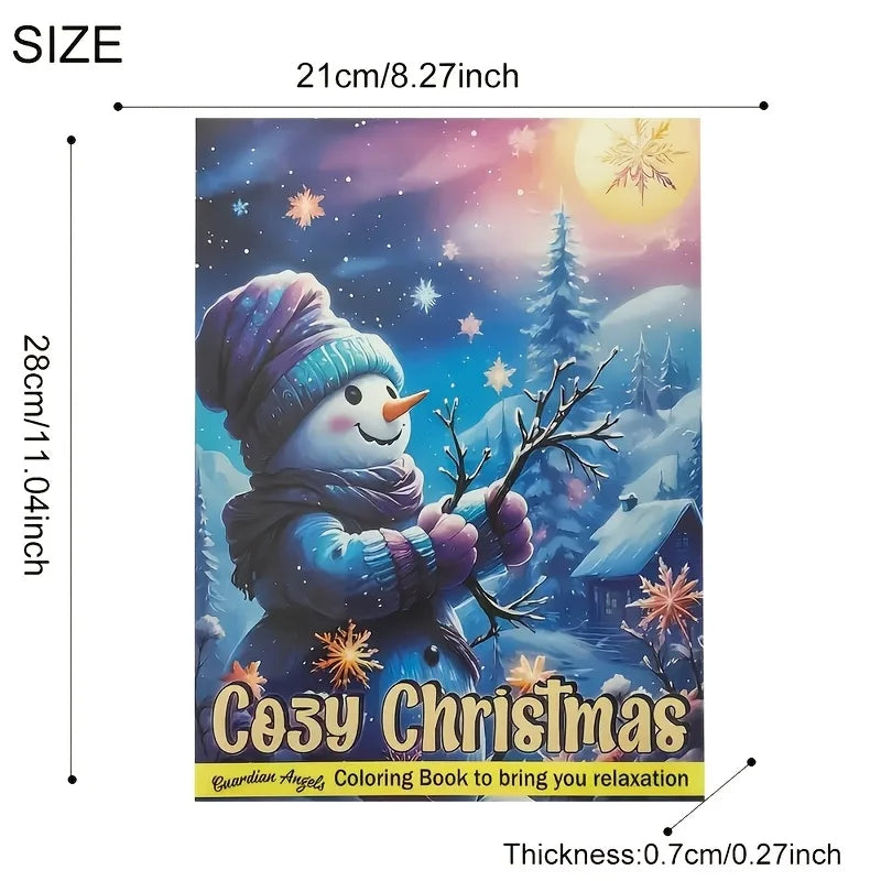 Christmas Snowman Theme Merry Coloring Book Teens Educational